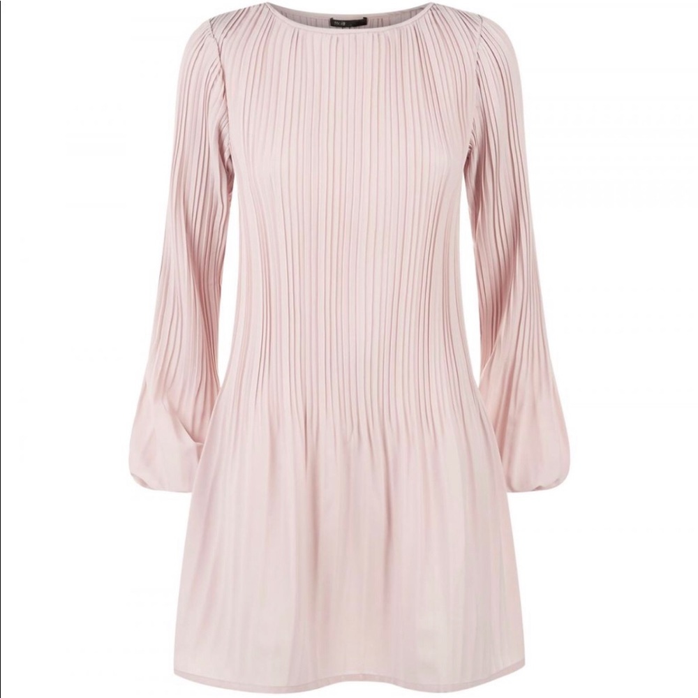 Maje pink pleated dress